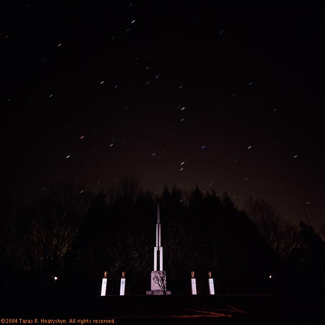 Monuments under the stars.