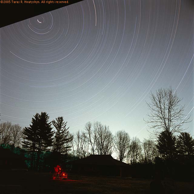 Polar star trails all night long!